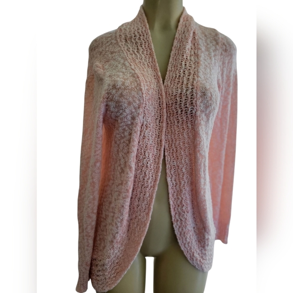 New York Company Women's Pink Open-Front Sweater Cardigan - Picture 1 of 3